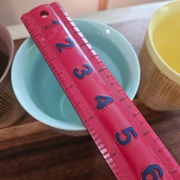 vintage raffiaware mid century burlap cups retro 1960 melmac set of four - Picture 5 of 5